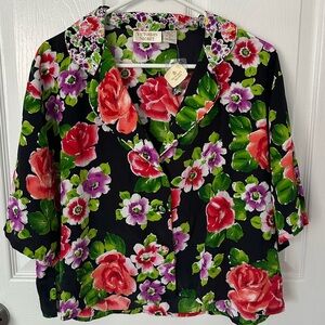 Victoria’s Secret Gold Label Floral Top NWT